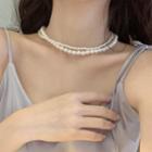 Faux Pearl Necklace Necklace - Faux Pearl - White - One Size