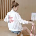 Lettering Light Bomber Jacket