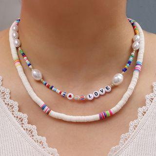 Faux Pearl Beaded Necklace / Set