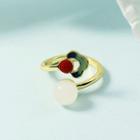 Bead Ring Gold & Red & Green - One Size