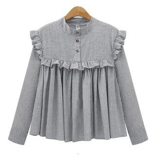 Striped Ruffle Blouse