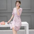 Single-breasted Chiffon A-line Dress