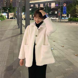 Plain Fleece Jacket / Long-sleeve Turtleneck Plain Dress