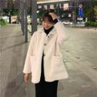 Plain Fleece Jacket / Long-sleeve Turtleneck Plain Dress