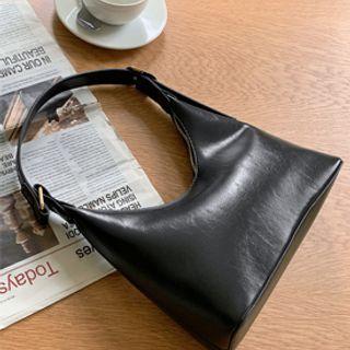 Pleather Baguette Bag
