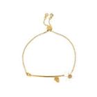 Simple Fashion Plated Gold Enamel Daisy Bracelet Golden - One Size