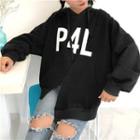 Print Slit Hoodie