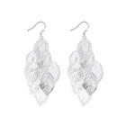 Fashion Leaf Earrings Silver - One Size
