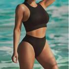 Set: Sports Crop Tank Top + Bottom