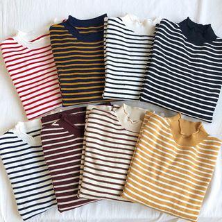 Striped Basic Knit Top