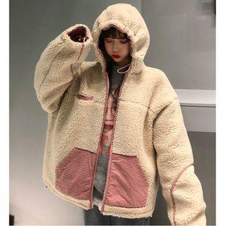Reversible Gingham Hooded Jacket