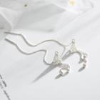 925 Sterling Silver Perforated Dangle Earring Threader Earring - Wind Chimes - One Size