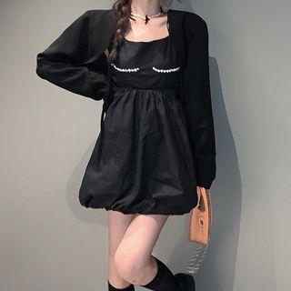 Spaghetti Strap Mini A-line Dress / Bolero Jacket