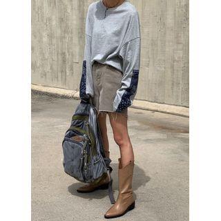 Mid-calf Pleather Cowboy Boots