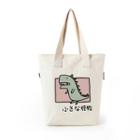 Dinosaur Print Canvas Tote Bag / Short-sleeve Dinosaur Print T-shirt / Set