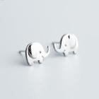 925 Sterling Silver Elephant Earring S925 - As Shown In Figure - One Size