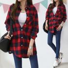 Roll-up Sleeve Checked Shirt