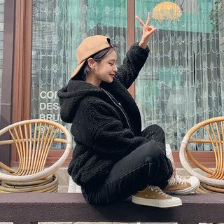 Sherpa-fleece Zip Hoodie