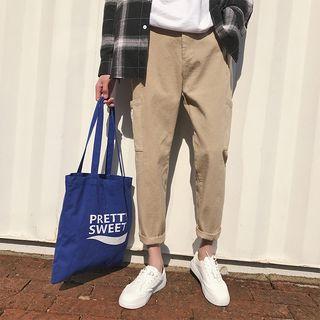 Cropped Straight-fit Harem Pants