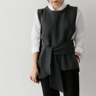 Tie-waist Chunky Vest