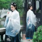 Fox Embroidered Slit-side Hanfu Long Light Jacket