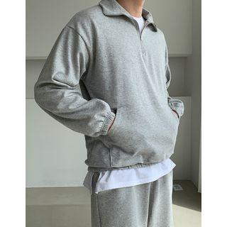 Drop-shoulder Kangaroo Anorak Sweatshirt