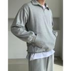 Drop-shoulder Kangaroo Anorak Sweatshirt