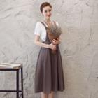 Set: Short-sleeve T-shirt + Pinafore