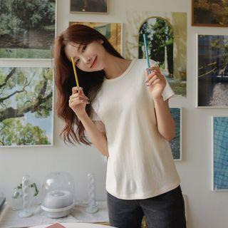 Short-sleeve Wool-blend T-shirt