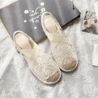 Crochet Lace Slingback Sandals