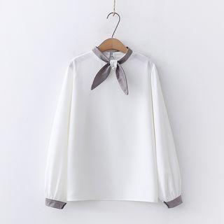 Tie-collar Chiffon Blouse