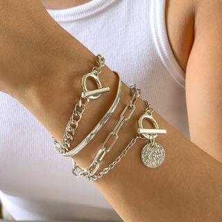Set Of 4: Alloy Bracelet (various Designs)