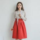 Hanbok Skirt ( Midi / Red )