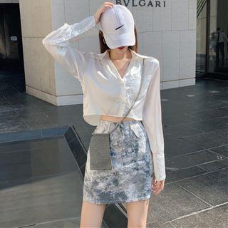 Cropped Silky Shirt
