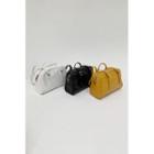Patent Faux-leather Boston Bag