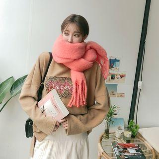Mock-neck Leopard Panel Pullover