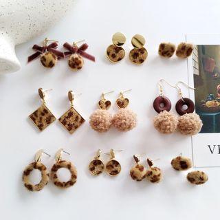 Leopard Print Bobble Drop Earring (various Designs)