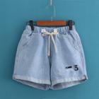 Embroider Straight Leg Shorts