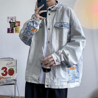 Long-sleeve Print Cargo Jacket