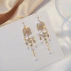 Faux Pearl Rhinestone Fringed Earring 1 Pair - E1945 - Dreamcatcher - One Size