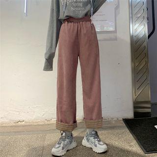 Capri Corduroy Straight-cut Pants