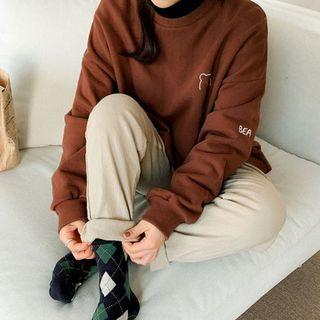Plus Size Embroidered Oversized Pullover