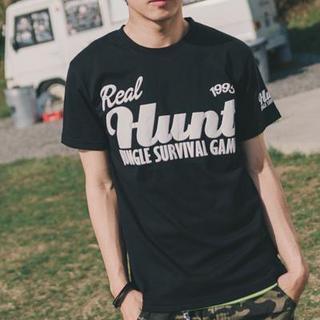 Short Sleeved Embossed Lettering T-shirt