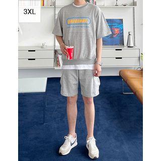 Original Letter Sweatshirt & Sweatshorts Set