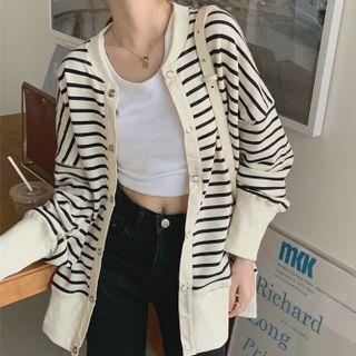 Striped Jacket Stripes - Almond & Black - One Size