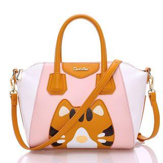 Color Block Bowler Bag