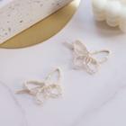 Bow Faux Pearl Hair Clip 1 Piece - Butterfly - Hair Clip - One Size
