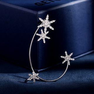 Snowflake Rhinestone Alloy Earring