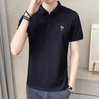 Short-sleeve Tree Embroidered T-shirt