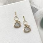 Faux Crystal Fan Dangle Earring 1 Pair - Stud Earring - One Size